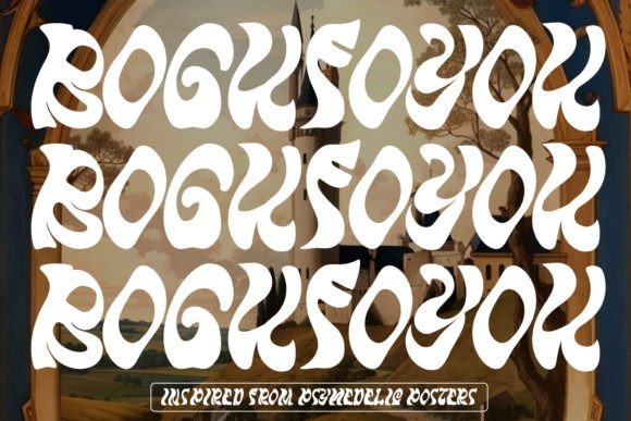 Bogufoyou: A Psychedelic Display Typeface for Retro Craft Designs