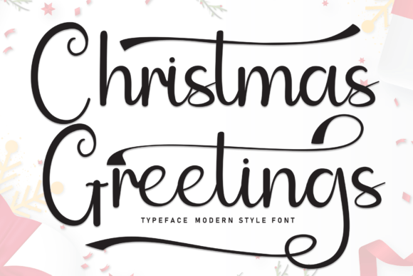 Christmas Greetings Typeface for Festive Brand Identity