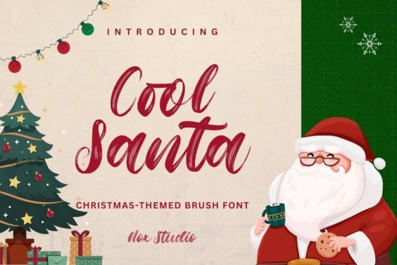 Cool Santa Typeface: A Modern Script for Festive Digital Branding