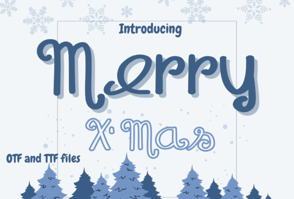 Merry X mas Handwritten Font for Festive Web Design