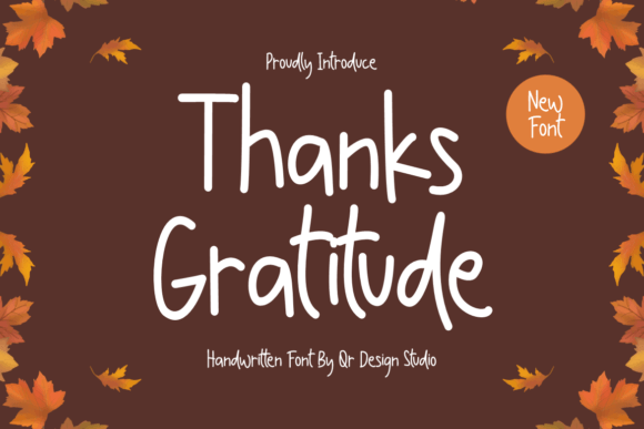 Thanks Gratitude Typeface for Handmade Branding and Labels