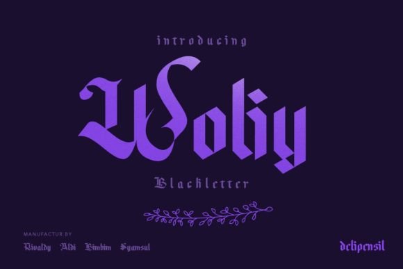 Woliy Typeface: Elevating Brand Identity with Striking Blackletter Design