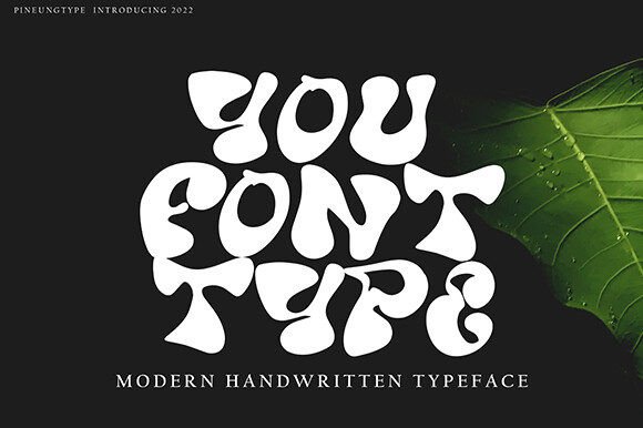 You Fontype: A Playful Display Typeface for Modern Branding